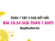Bài 10.16 SGK Toán 7 Tập 2 Kết nối tri thức: Tính thể tích...